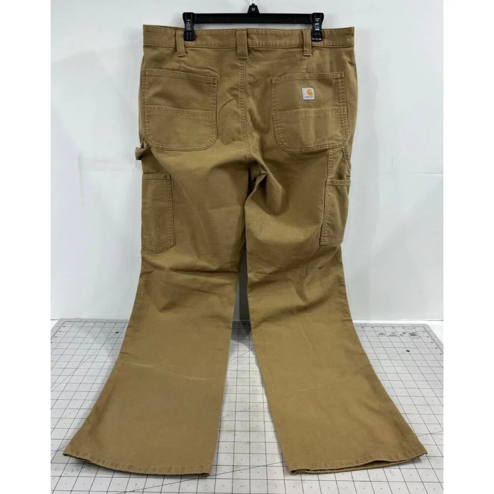 Carhartt Loose Fit Women's Carpenter Work Pants Size 12 Regular Brown  BN2080-W - Picture 7 of 10